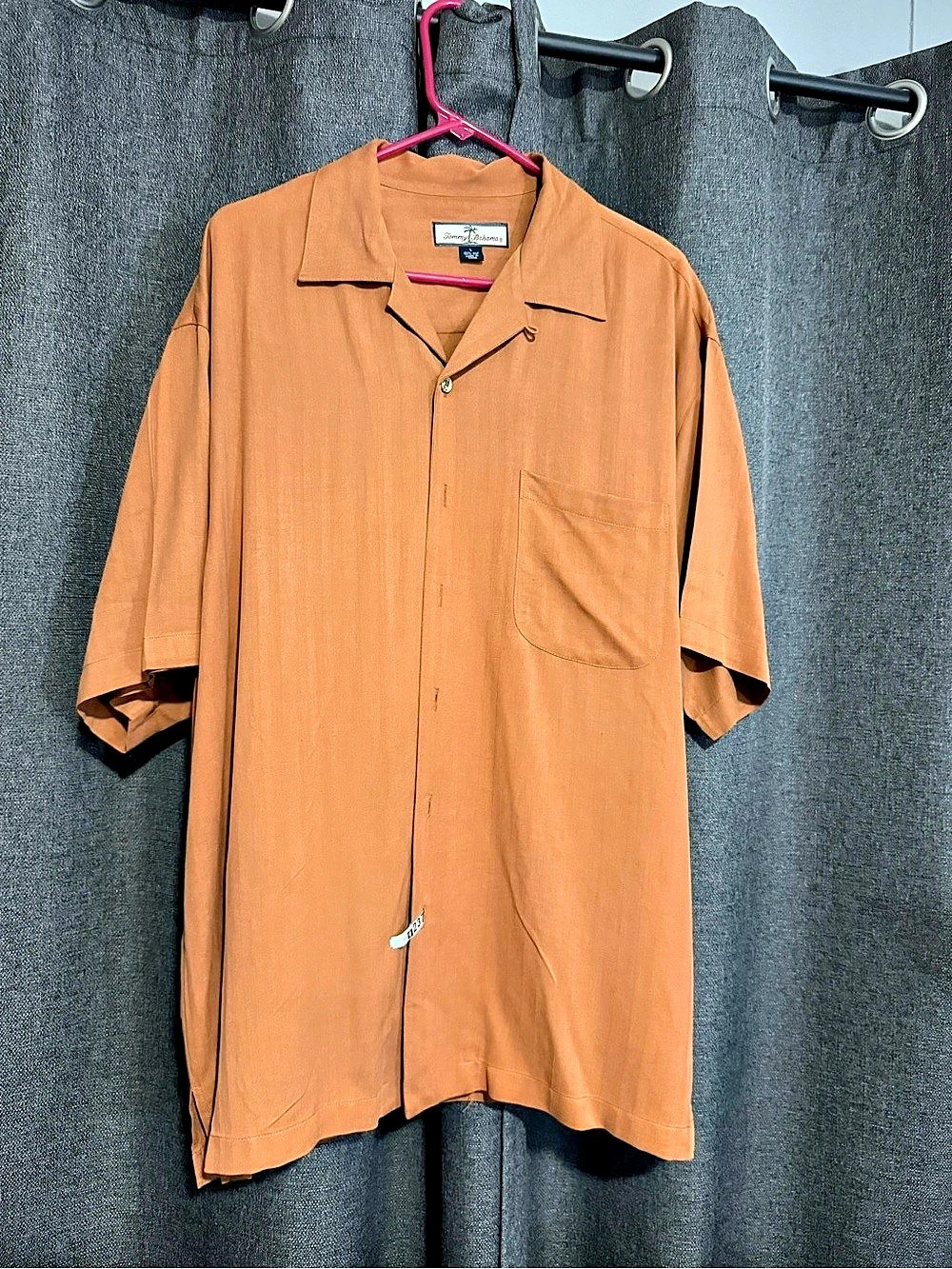 Tommy Bahama Harley-Davidson Silk Embroidered Camp Shirt Brown